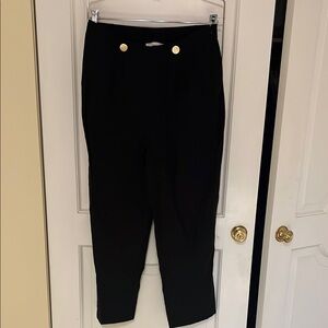 Black wide legged trousers